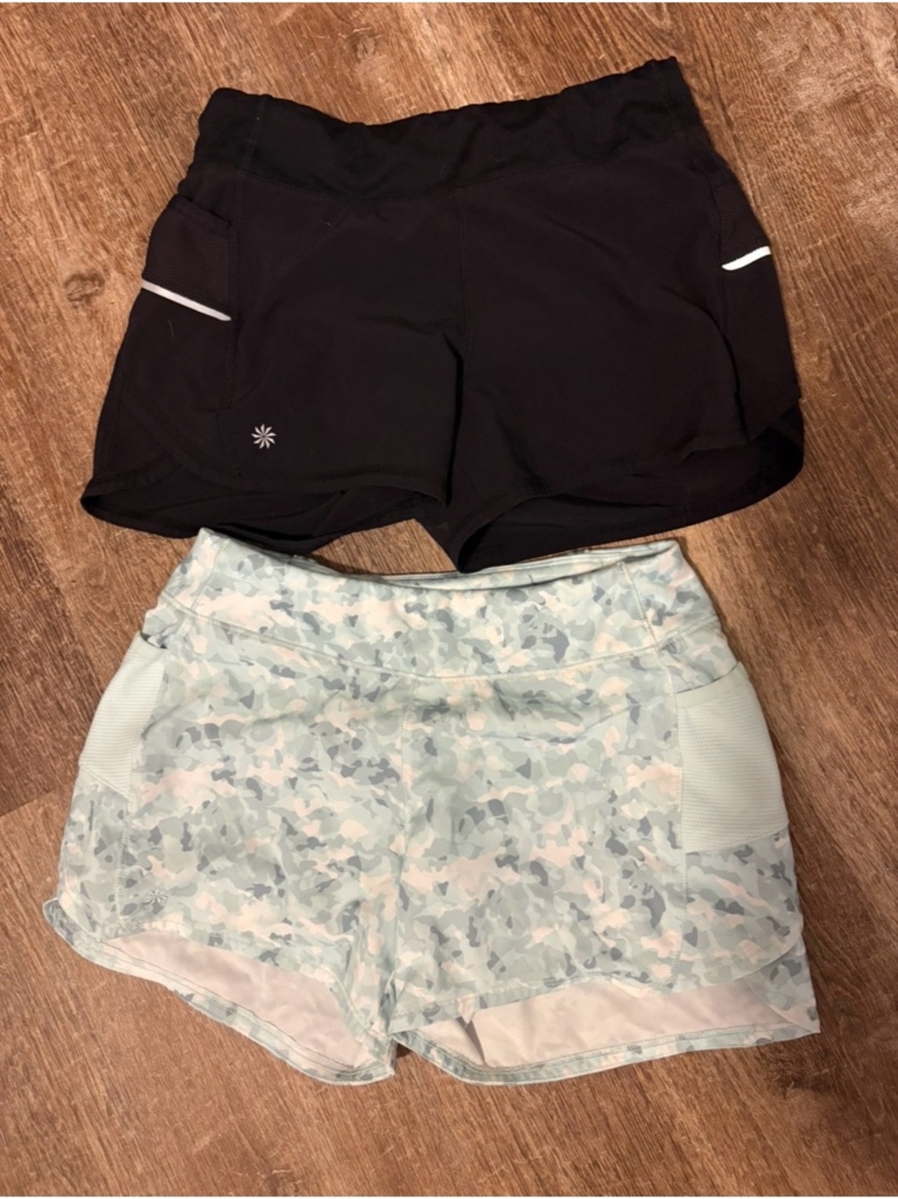 Girls Athleta Athletic Shorts - Black & Light Blue